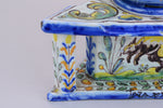 Antique Spanish Talavera Pottery Inkwell
