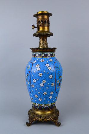 Antique Japanese Cloisonne Lamp