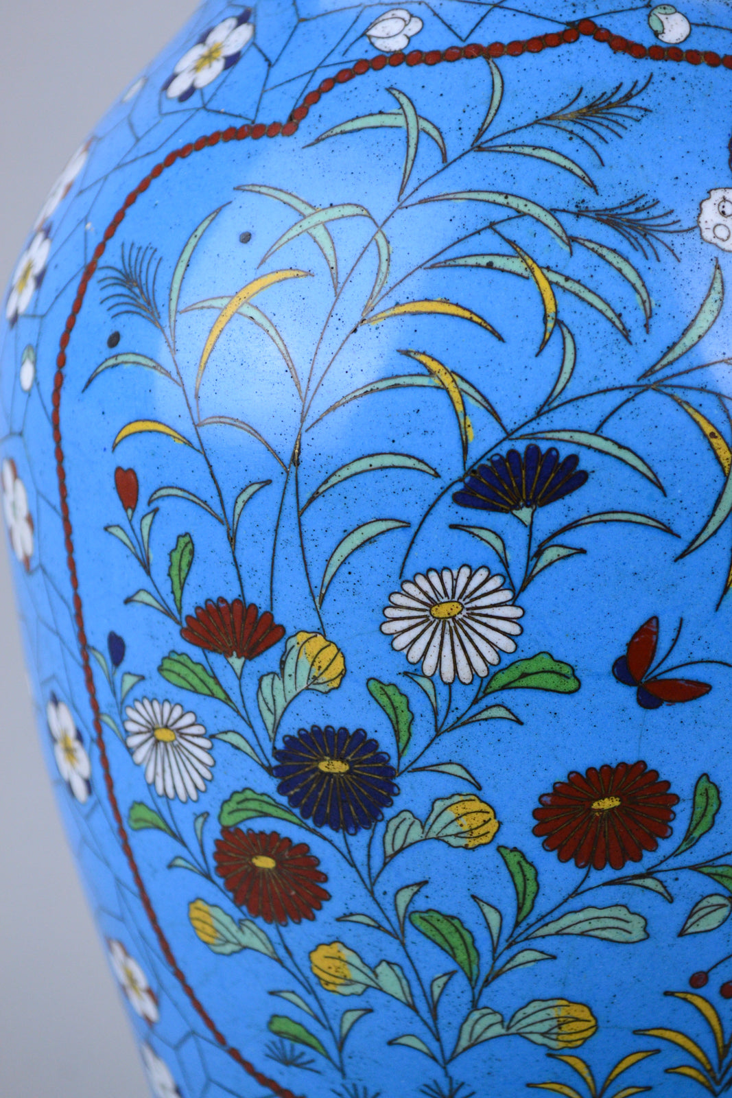 Antique Japanese Cloisonne Lamp