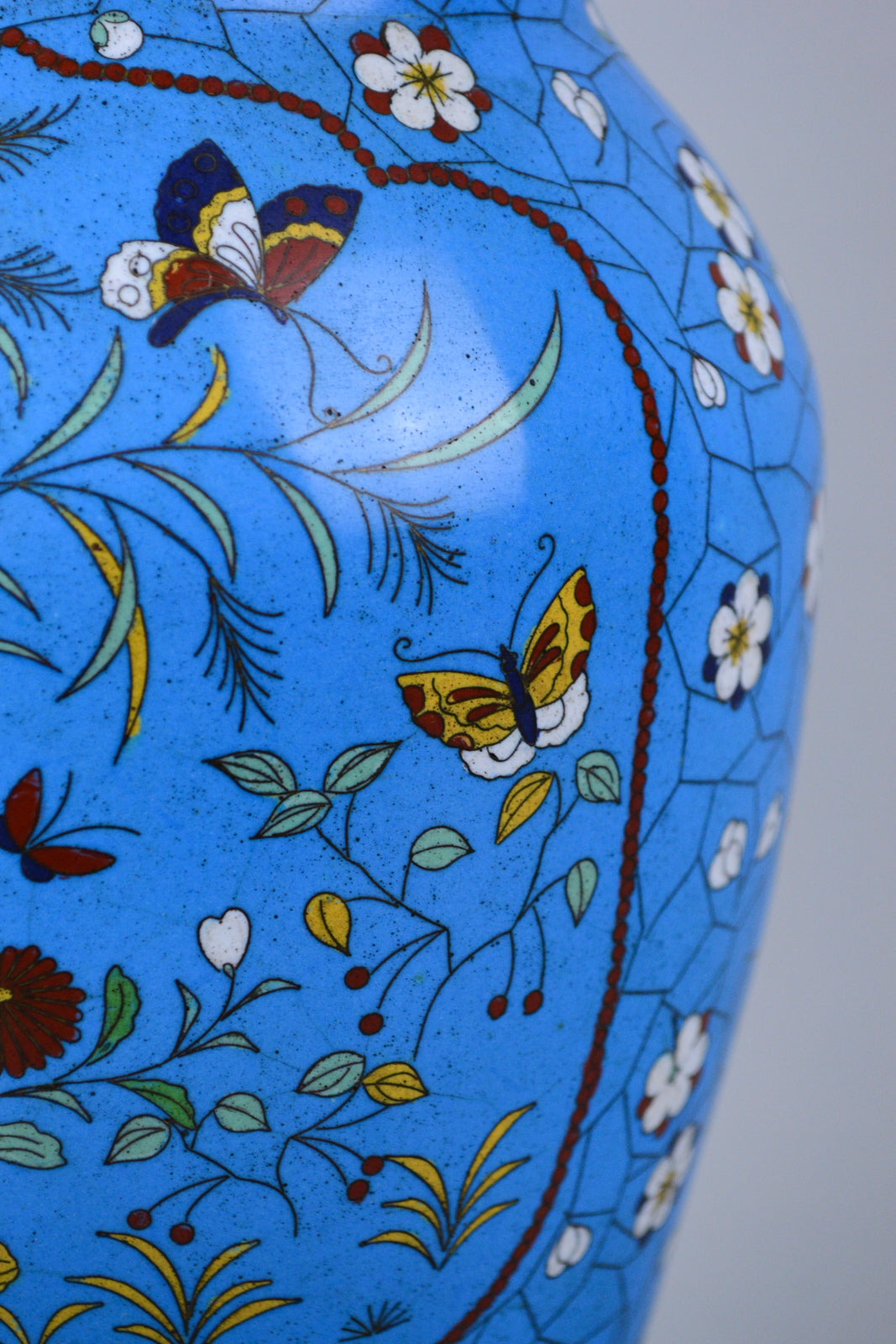Antique Japanese Cloisonne Lamp
