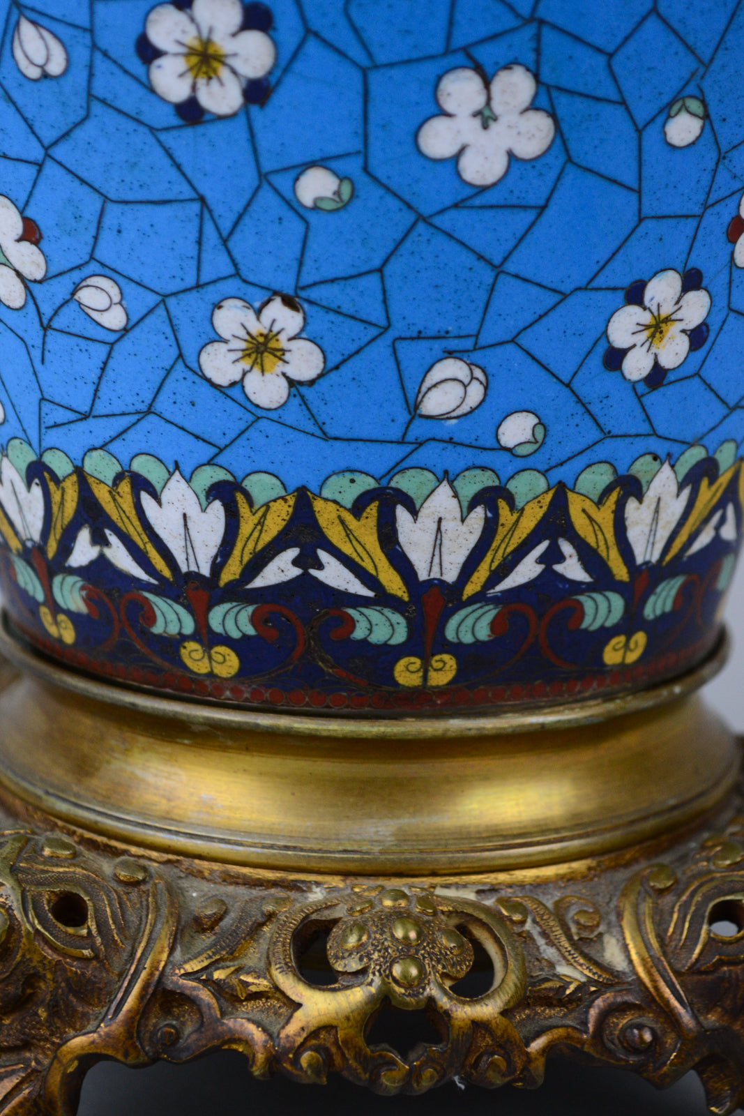 Antique Japanese Cloisonne Lamp