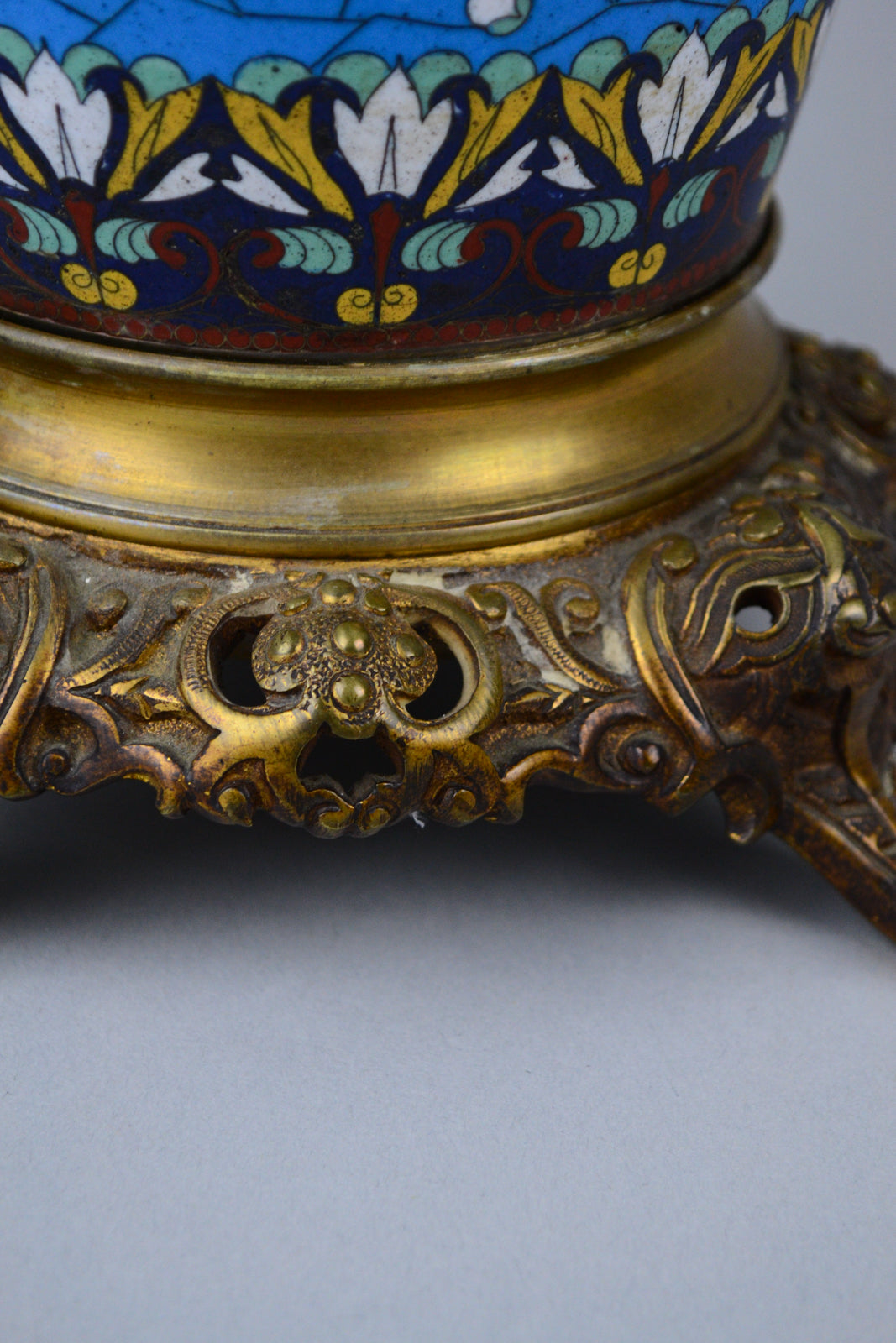 Antique Japanese Cloisonne Lamp